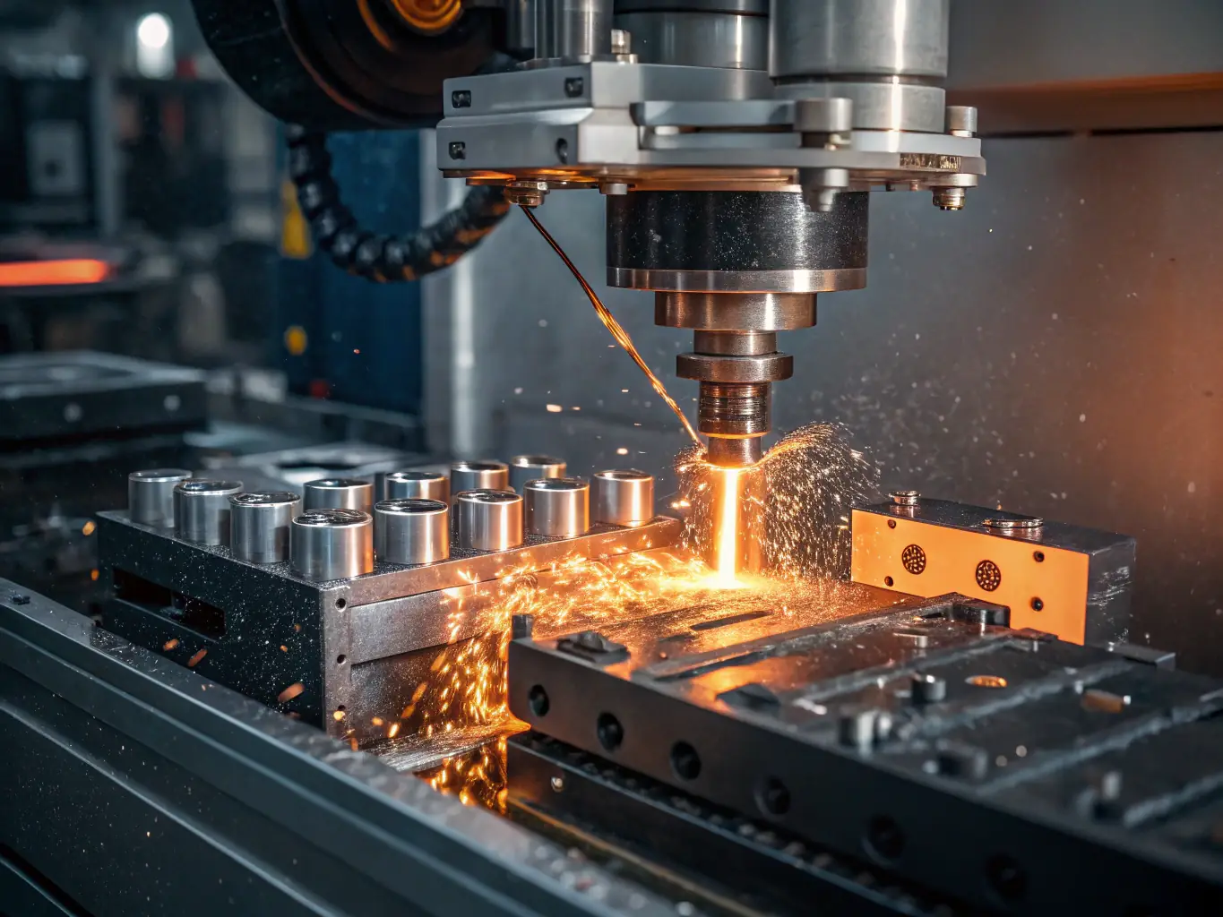 A high-resolution image showcasing Aoshuo's advanced injection molding machinery in operation, highlighting the precision and efficiency of the manufacturing process for substrate pots.